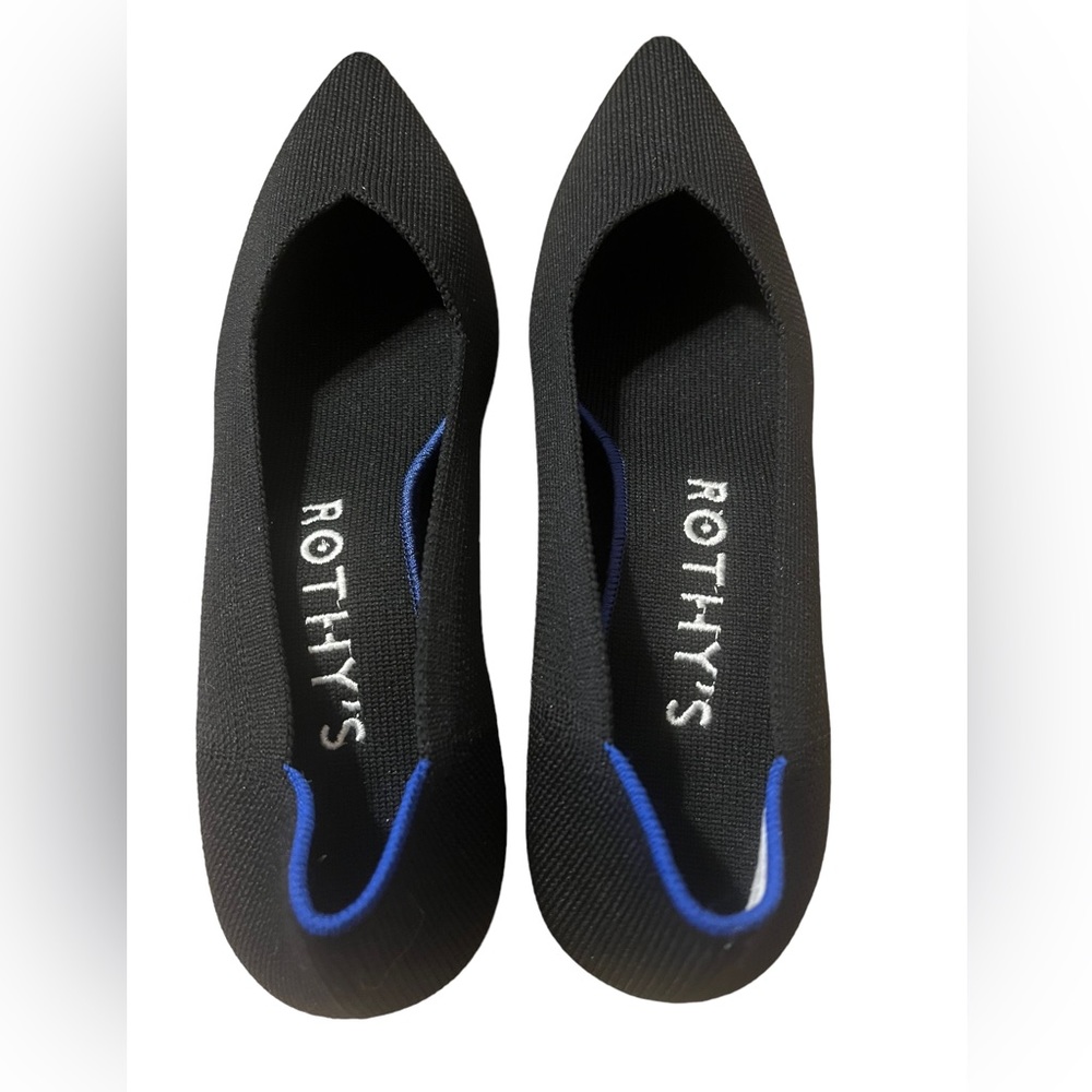Rothy's the point knit ballet flats black. Size 5 1/2. NWOT no box washable